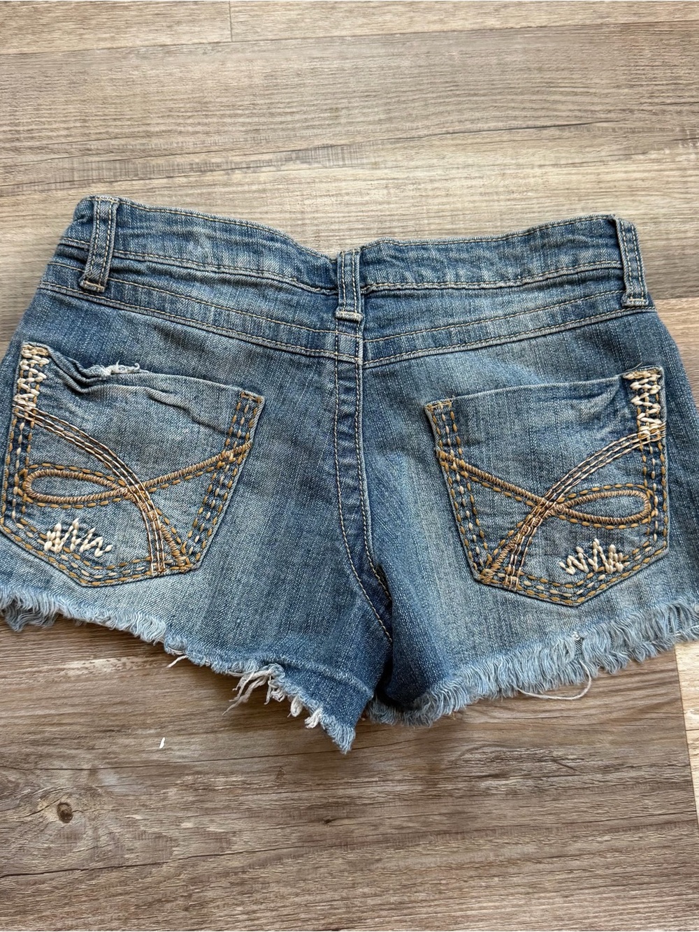 Rue21 Y2K Distressed Denim Shorts Size 0/1